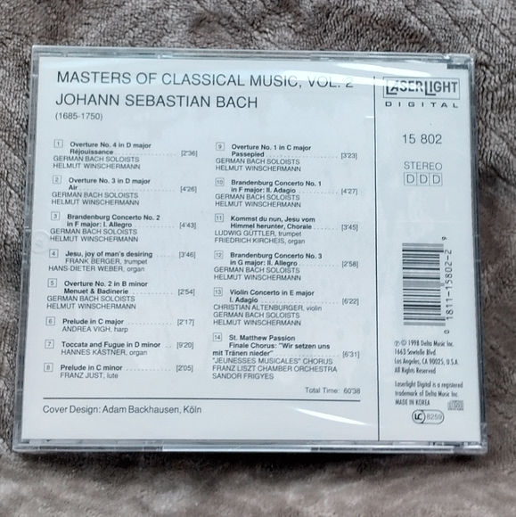 4 CD Set Master's of Classical Music Mozart, Bach, Beethoven, & Tschaikowsky - Picture 5 of 11